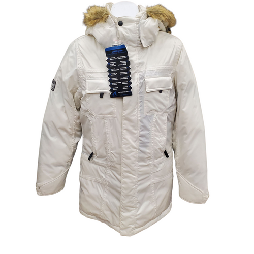 Vist Large View of Product Image Which is Used White Down Long Heavy Coat S-4/6