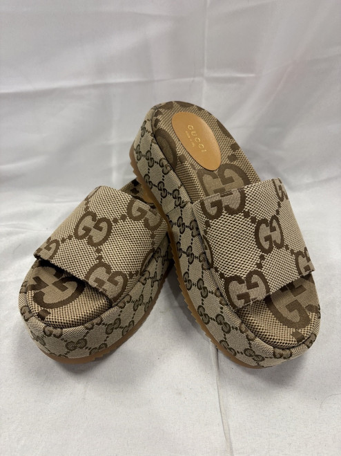 Vist Large View of Product Image Which is Used Gucci Platform Slides