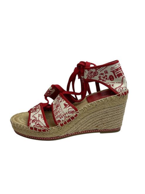 Vist Large View of Product Image Which is Used Tory Burch Wedge Sandals 7.5