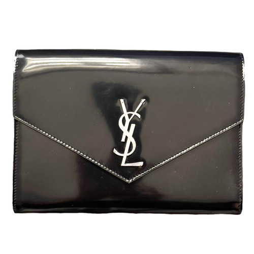 Vist Large View of Product Image Which is Used Saint Laurent Matte Patent Leather Envelope clutch