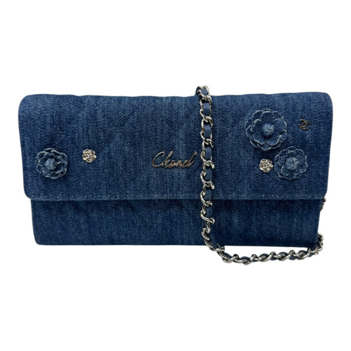 Vist Large View of Product Image Which is Used Chanel Denim Camellia Wallet on Chain