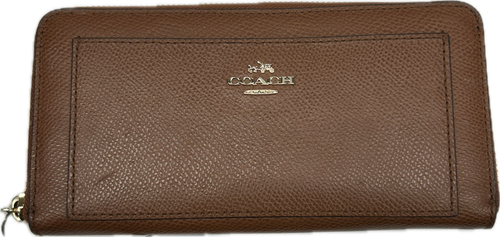 Vist Large View of Product Image Which is Used Coach Leather Wallet