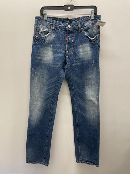 Vist Large View of Product Image Which is Used Blue Dsquared Ruff Workwear Mens Denim 32W