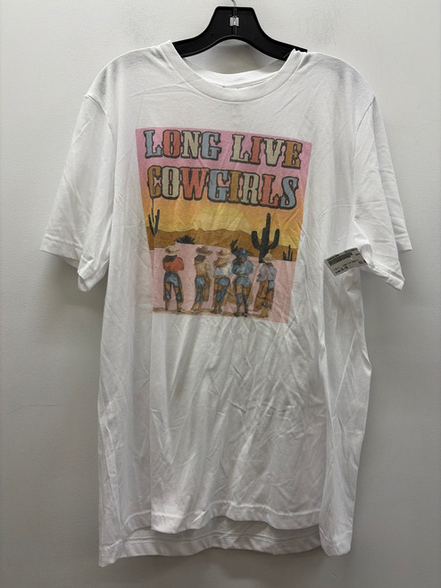 Vist Large View of Product Image Which is Used Western White Long Live Cowgirls T-Shirt XL-16