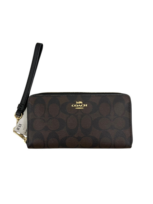 Vist Large View of Product Image Which is Used Coach Leather Wristlet