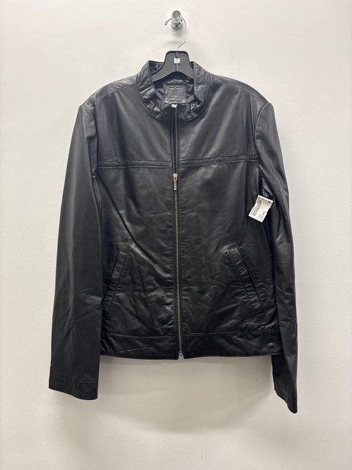 Vist Large View of Product Image Which is Used Tristan Black Leather jacket S-4/6