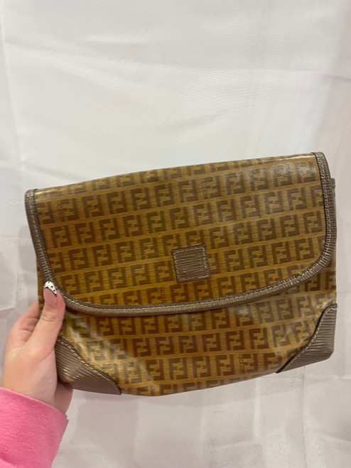 Vist Large View of Product Image Which is Used Fendi Small Leather Handbag AsIs