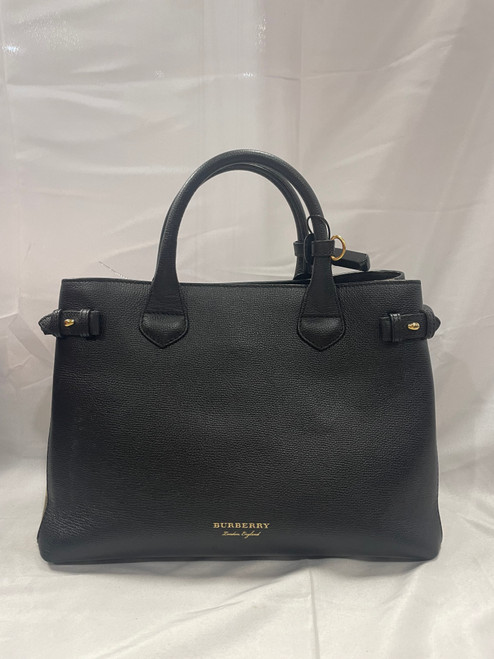 Vist Large View of Product Image Which is Used Burberry Banner Large Leather Handbag