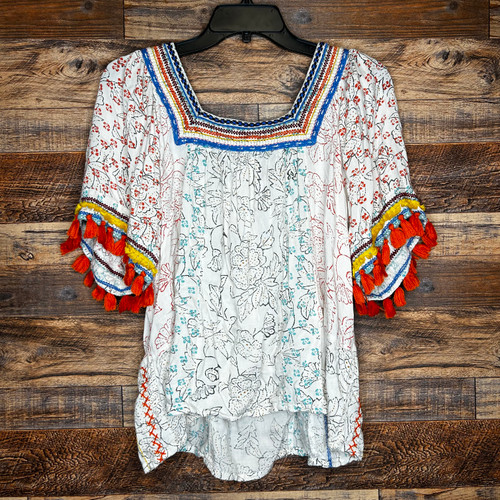 Vist Large View of Product Image Which is Used Maeve Short Sleeve Top S-4/6