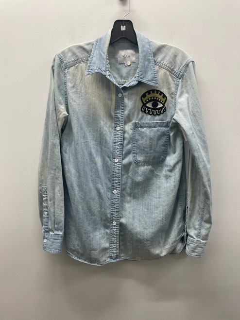 Vist Large View of Product Image Which is Used Blue Rails Eye Long Sleeve Button Up Top XS-0/2