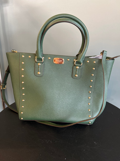 Vist Large View of Product Image Which is Used Michael Michael Kors Large Leather Handbag nff3