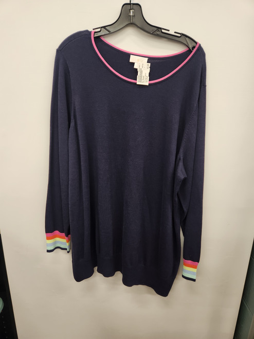 Vist Large View of Product Image Which is Used Kim Gravel Lightweight Sweater 3X-22