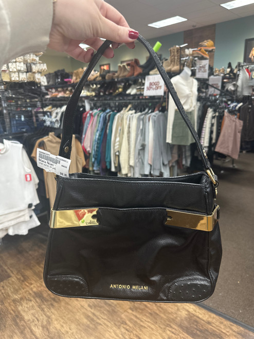 Vist Large View of Product Image Which is Used Antonio Melani Large Leather Handbag