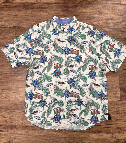 Vist Large View of Product Image Which is Used Tommy Bahama Mens Short Sleeve Top XL/17-17.5