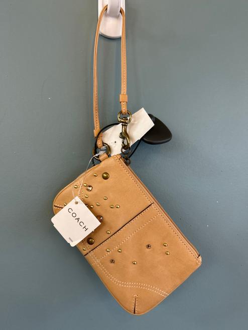 Vist Large View of Product Image Which is Used Coach Leather Wristlet bf