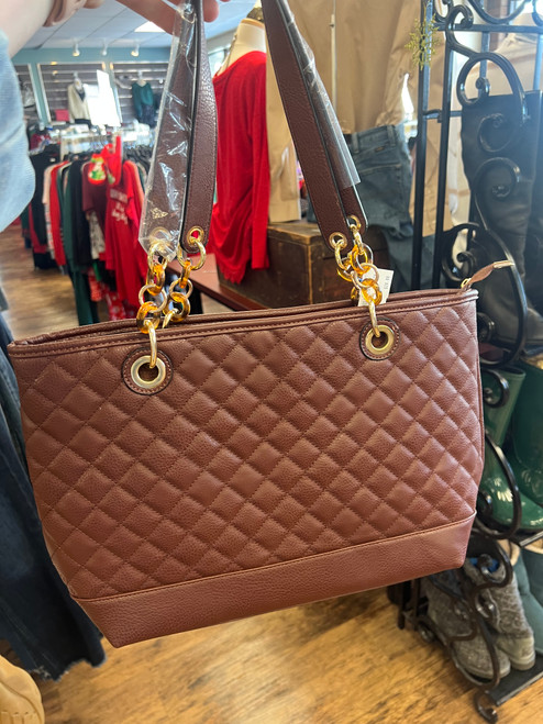 Vist Large View of Product Image Which is NWT Unbranded Large Leather Handbag