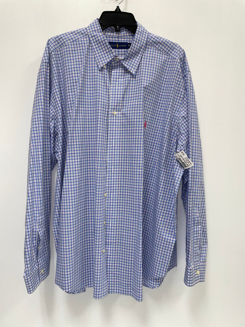 Vist Large View of Product Image Which is Used Ralph Lauren Blue Label Mens Long Sleeve Top 2X/18-18.5