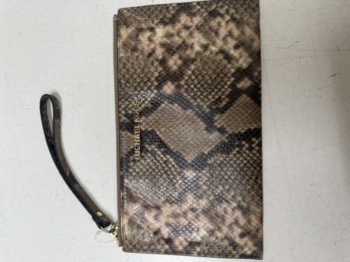 Vist Large View of Product Image Which is Used Michael Michael Kors Leather Wristlet