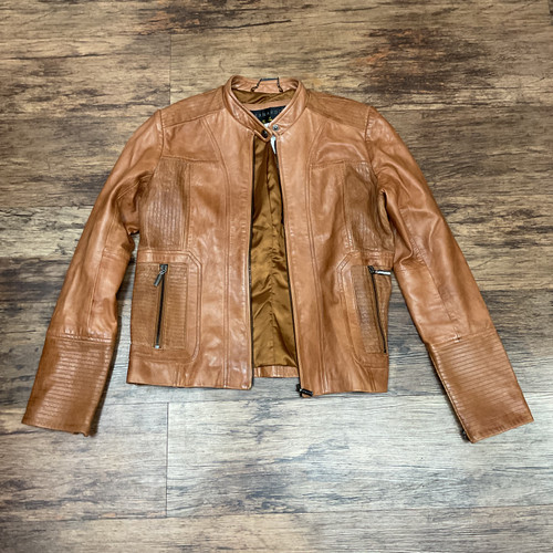 Vist Large View of Product Image Which is Used AS IS Bernardo Leather Leather Jacket S-4/6