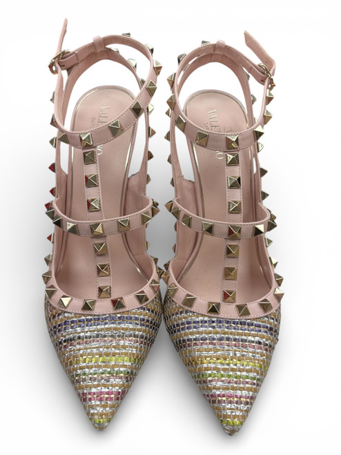 Vist Large View of Product Image Which is NWT Valentino Rockstud Pumps 5 in. Heel Size 9.5