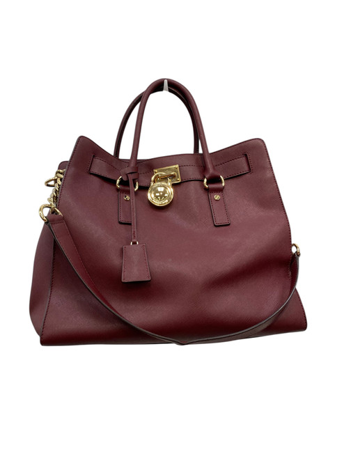 Vist Large View of Product Image Which is Used Michael Michael Kors Large Leather Handbag
