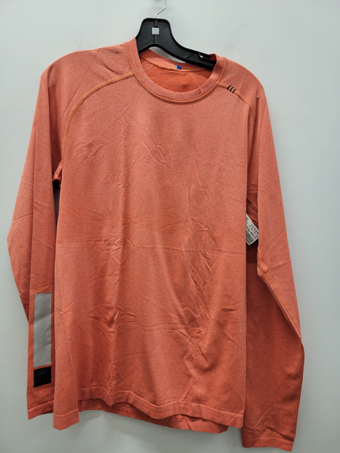Vist Large View of Product Image Which is Used Orange Lululemon Athletica Mens Long Sleeve Top M/15-15.5