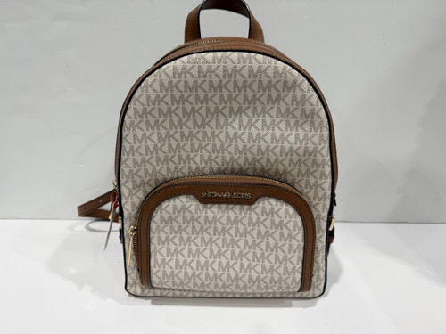 Vist Large View of Product Image Which is Used Michael Michael Kors Leather Backpack