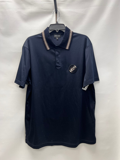 Vist Large View of Product Image Which is Used Giorgio Armani Mens Short Sleeve Top L/16-16.5