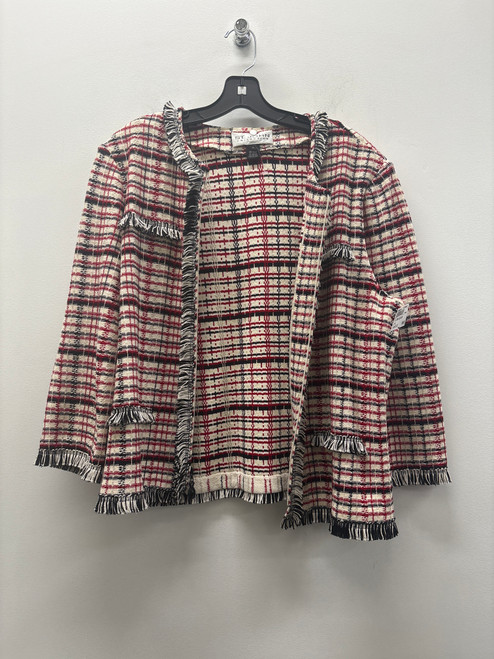 Vist Large View of Product Image Which is Used Red Plaid St. John Collection Blazer XL-16