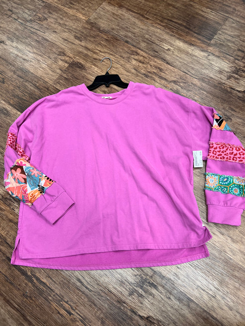 Vist Large View of Product Image Which is Used Easel Long Sleeve Top 1X-18