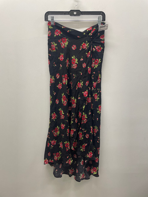 Vist Large View of Product Image Which is Used Black Floral Zara Long Skirt S 4-6/27-28