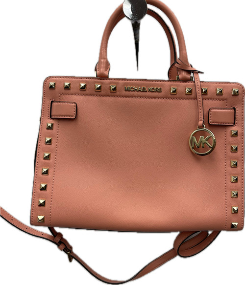 Vist Large View of Product Image Which is Used Michael Michael Kors Large Leather Handbag