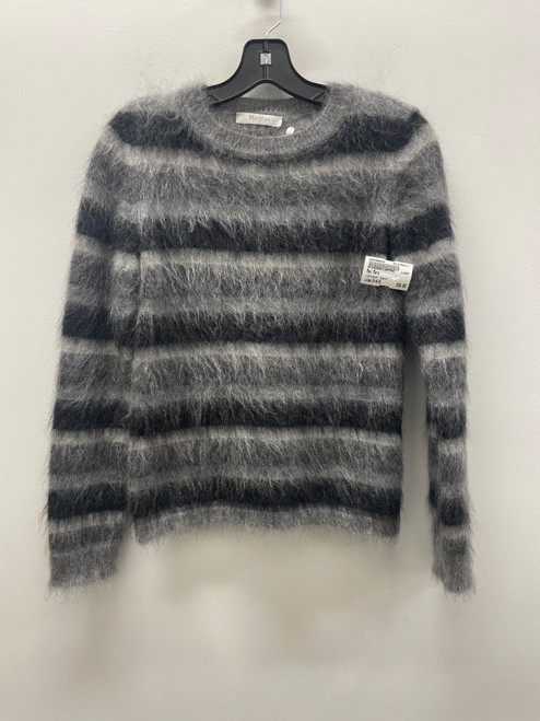 Vist Large View of Product Image Which is Used Grey & Black Striped Max Mara Lightweight Sweater S-4/6