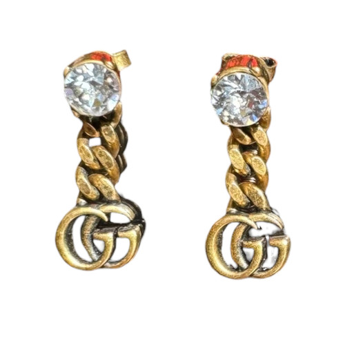 Vist Large View of Product Image Which is Gucci G drop crystal Earrings