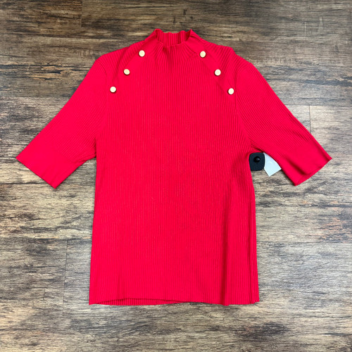 Vist Large View of Product Image Which is Used Loft Short Sleeve Sweater 1X-18