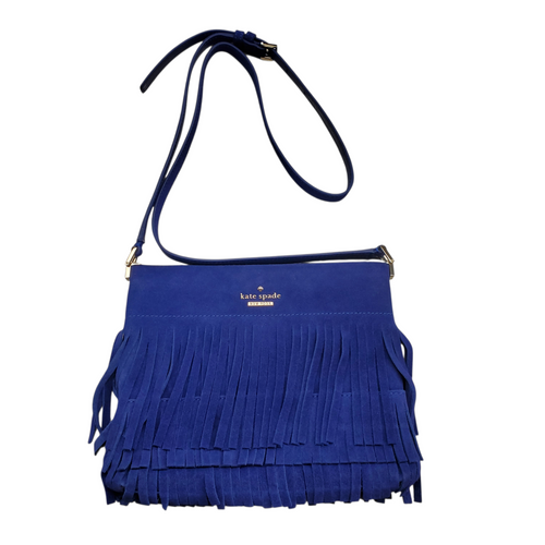 Vist Large View of Product Image Which is Used Kate Spade New York Suede Fringe Leather Handbag