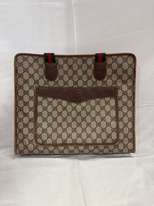 Vist Large View of Product Image Which is Used Gucci Sherry Line Tote Handbag