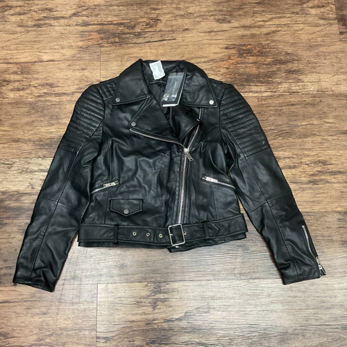 Vist Large View of Product Image Which is Used Zara Leather Jacket L-12/14