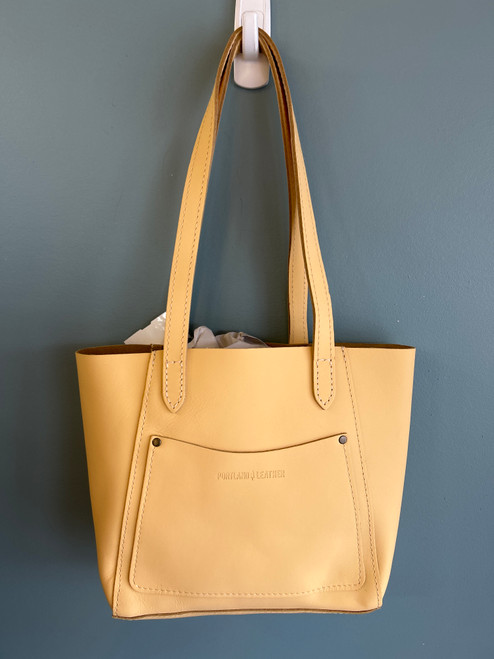 Vist Large View of Product Image Which is Used Portland Leather Small yellow Leather Handbag