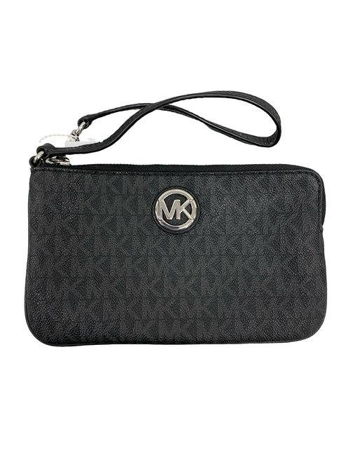 Vist Large View of Product Image Which is Used Michael Michael Kors Leather Wristlet