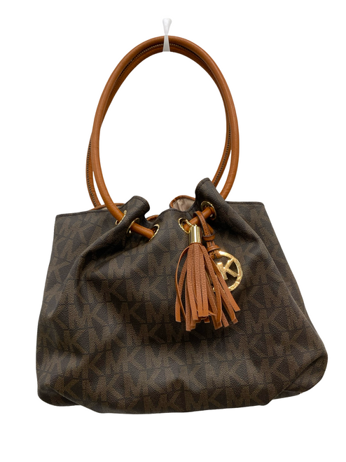 Vist Large View of Product Image Which is Used Michael Michael Kors Large Leather Handbag