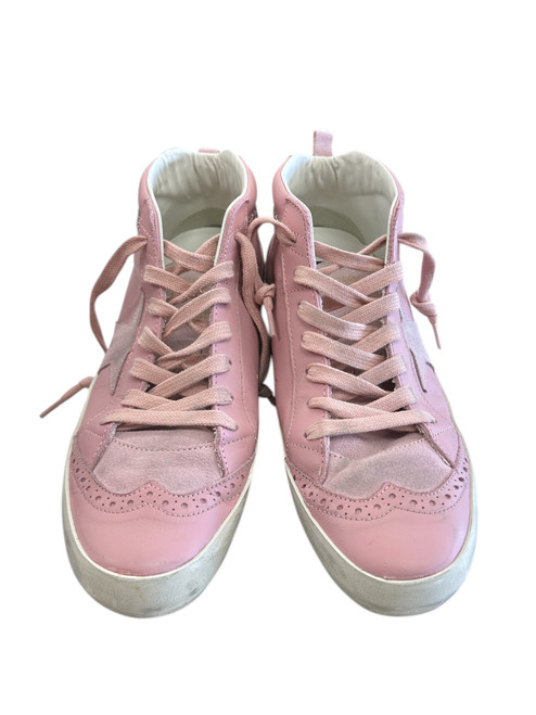 Vist Large View of Product Image Which is Gently Used Golden Goose Pink Leather Mid Star Sneaker 7.5