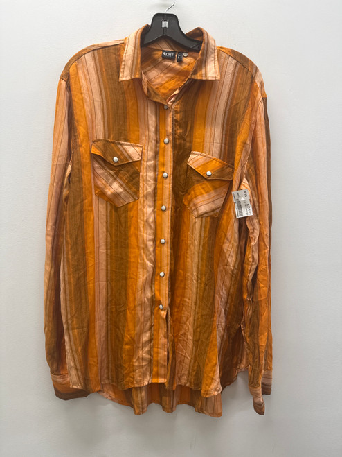 Vist Large View of Product Image Which is Used Orange Cruel Denim Long Sleeve Top L-12/14