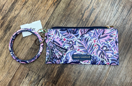 Vist Large View of Product Image Which is Used Simply Southern Leather Wristlet