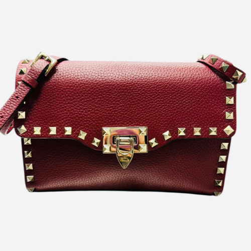 Vist Large View of Product Image Which is Used Valentino RockStud Leather crossbody