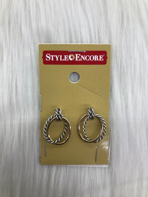 Vist Large View of Product Image Which is Used Two Tone Earrings