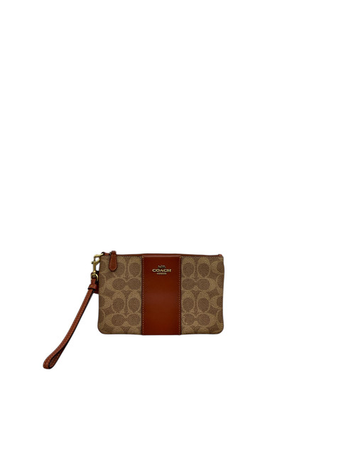Vist Large View of Product Image Which is Used Coach Leather Wristlet