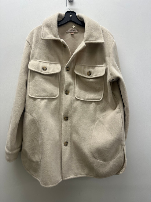 Vist Large View of Product Image Which is Used white  Harlowe Long Light Jacket M-8/10