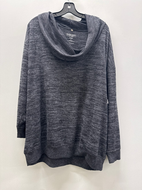 Vist Large View of Product Image Which is Used Grey Torrid Cowlneck Long Sleeve Top 3X-22 (plus)