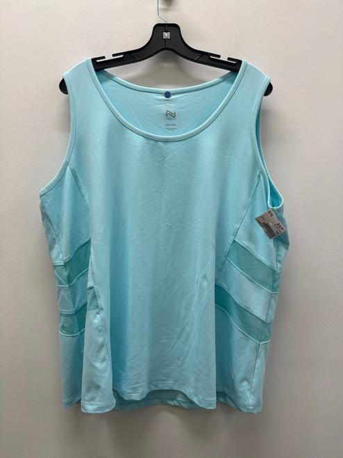 Vist Large View of Product Image Which is Used Teal Nola Active Tank Top 2X-20 (plus)